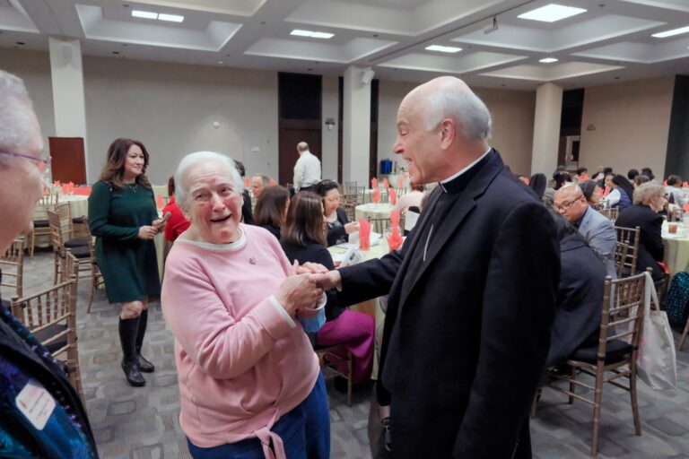 Catechesis teacher Sr. Judy Roach, R.S.C.J., with San Francisco Archbishop Salvatore Cordileone